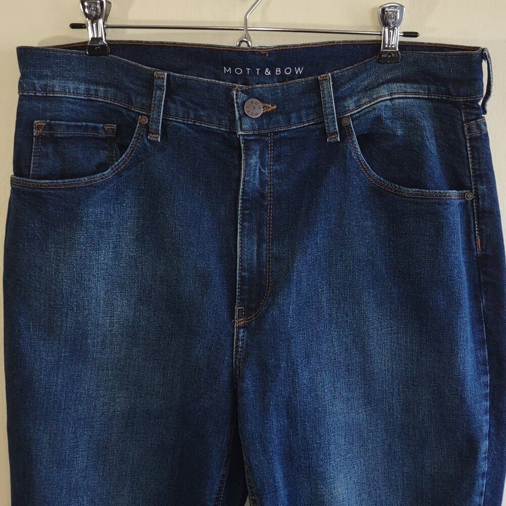 Mott & Bow Ridge Tapered MOM Jeans High Waisted Dark Wash  32 x 28 - Picture 5 of 12
